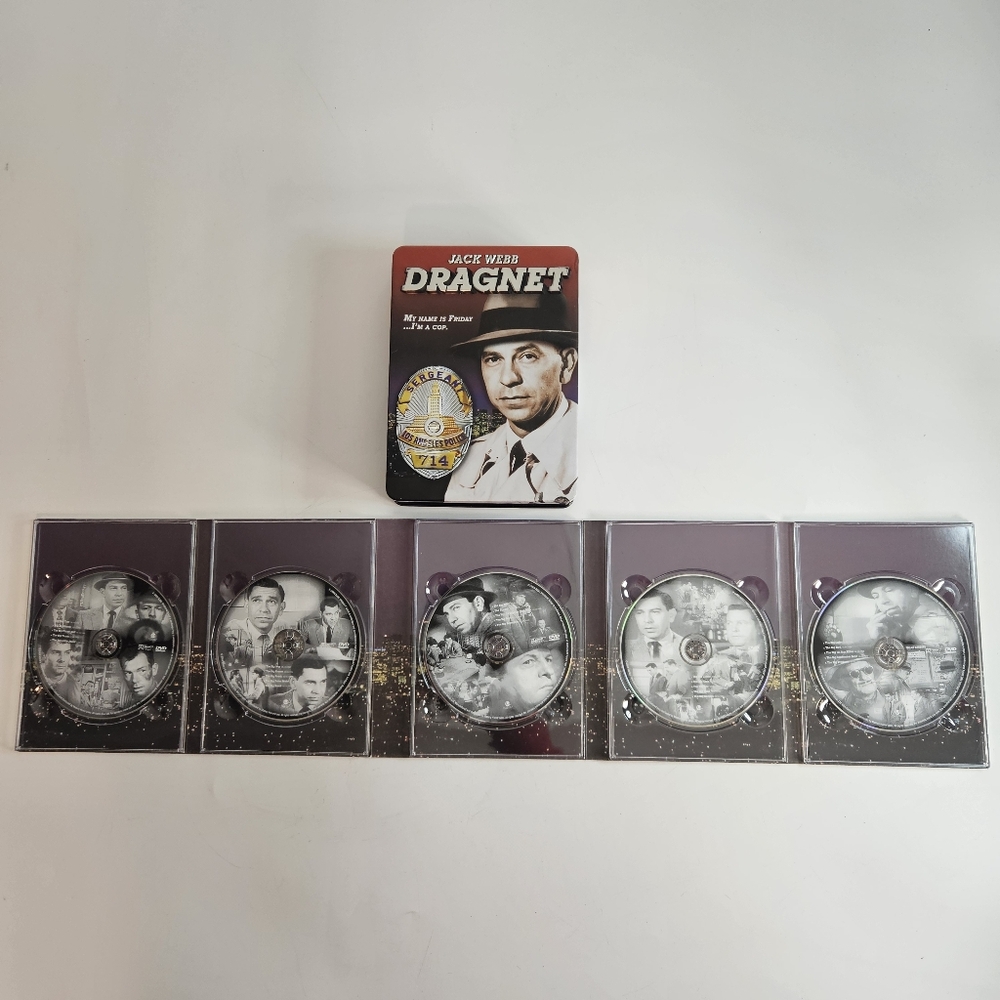 DRAGNET Jack Webb 5 DVD in Tin Can Collection
